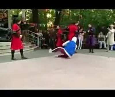 Caucasian Dance vs Breakdance battle