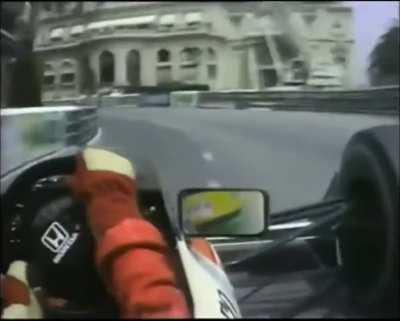 Ayrton Senna On The Charge At The 1990 Monaco Grand Prix