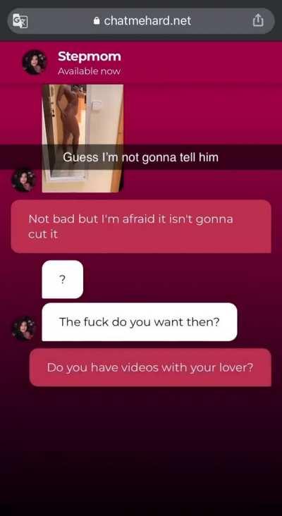 Step mom gives you a good reason not to tell your dad she is cheating on him