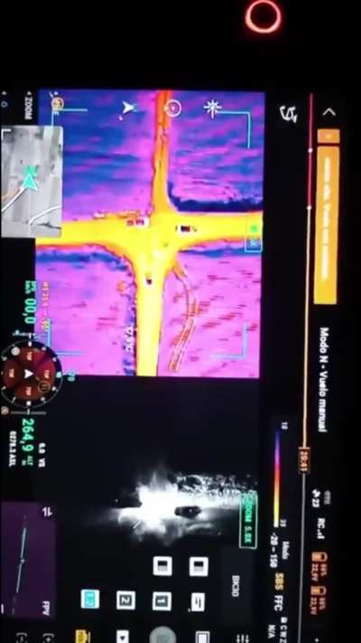 ZVE (Sierra Fox) drone drops munitions on Grupo Escorpion up-armored vehicle in Tamaulipas, Mexico