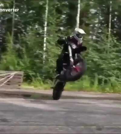 Well that’s one way to get over a barrier