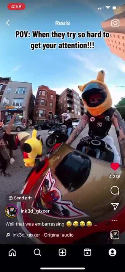 Never. Touch. The. Bike.