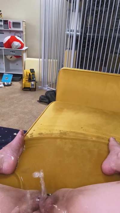 Good thing the sofa is yellow