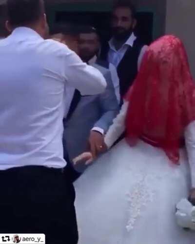 Wedding with a bang.