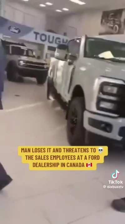 Guy gets aggressive at a Ford dealership 