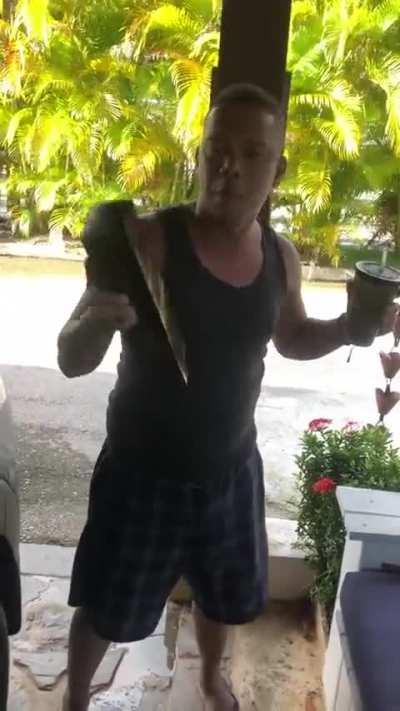 To show off his Johnnie Walker Black Label