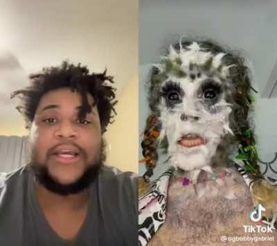 this terrifying ass 'cosplay'