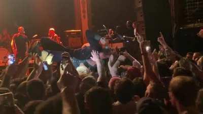 Bobo coming into the crowd for Danny Nedelko is always so awesome. America loves you IDLES