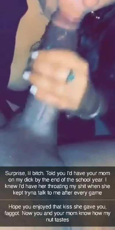 Mom was supposed to come back from the game with sis, but she came home hours after it ended. Then she kissed me on the lips for the first time since I was a kid. I get this message from my bully half an hour later