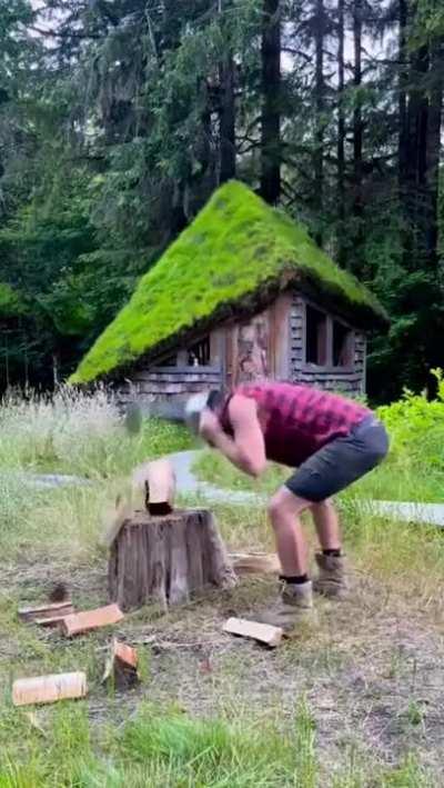 The axe man he will cut you in half if you fuck with him 