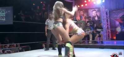 Skye Blue wedgie and defeated (Skye Blue vs Christi Jaynes vs Jody Threat)