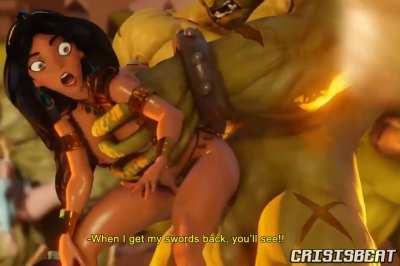 Ariel, Aurora, Elsa, Jasmine, and Mulan meet some Orcs (CRISISBEAT) [Disney]