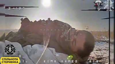 Ukrainian FPV kamikaze drone strikes on North Korean soldiers in Kursk Oblast. February 2025