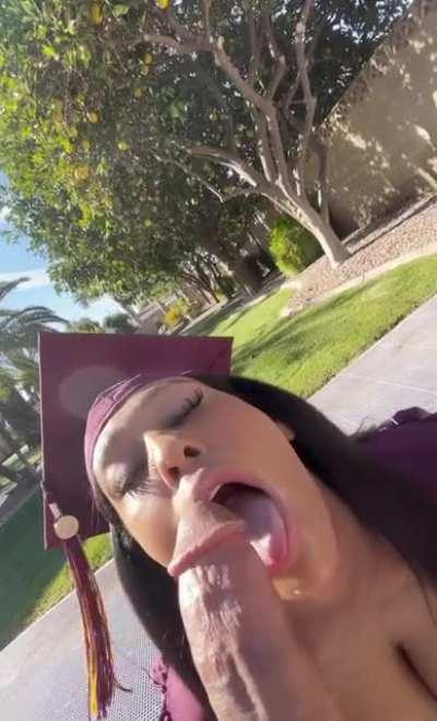 Her diploma isnt the only thing she received this day