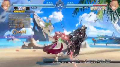 5800 damage corner to corner Luminiera Form Vira combo into meaty Falling Strike (Graceview)