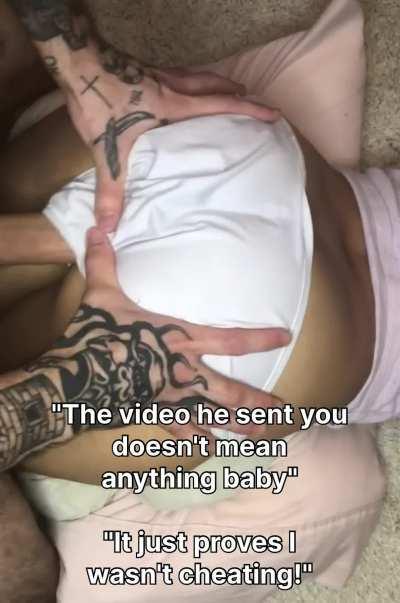 Your GF's bubble-butt got hot-dogged by your bully. He sent you proof.