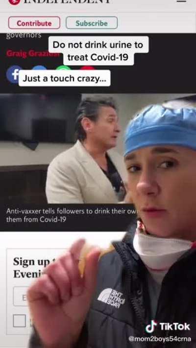 We are now at the drink urine rather than get a vaccine that’s working part of the pandemic. Merica!