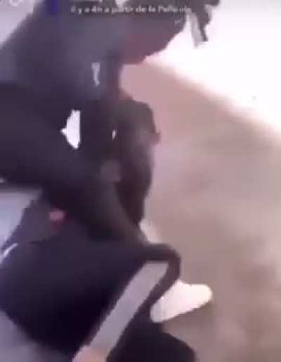 Man attacks a woman and gets body slammed by her.