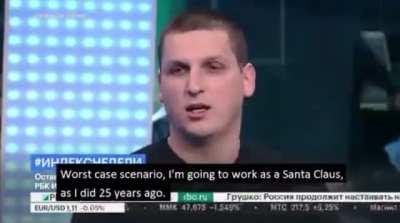 Russian stock analyst quits on live TV