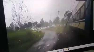 Passenger bus crosses railroad and  got hit by the train. He survived and killed 7 passengers so far 