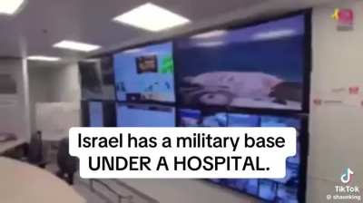 Israel has a military base under a hospital.