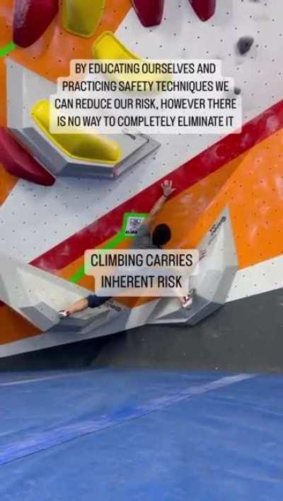 Climbing accident. NSFW injury caught on camera.