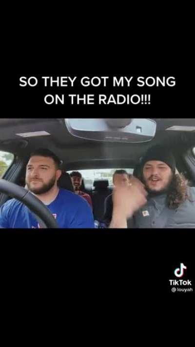 Awesome friends got his tune aired on a radio as a surprise!