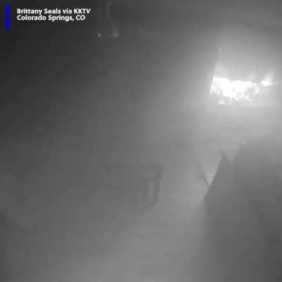 Dog ignites a kitchen fire by turning the stove on