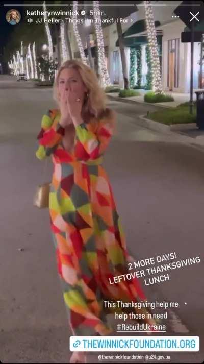 Reminder for her foundation, IG 22 November 2023