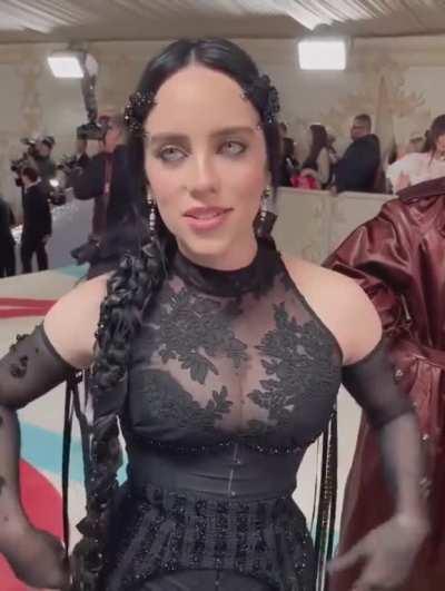 Showing off her dress