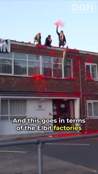 “Murder 20,000 children and you’re not a terrorist, put red paint on a aeroplane and you’re a terrorist. The real terrorist is the Israeli state.”