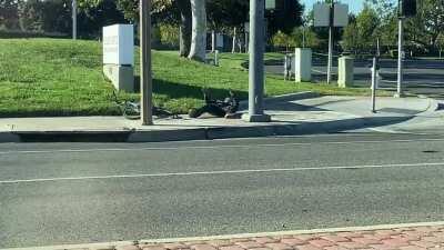 Guy having a rough morning. Santa Ana CA