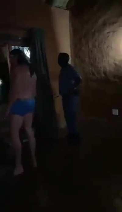 A South African man was shot in the head in front of his wife during a verbal altercation with police.