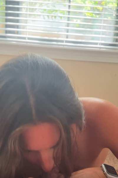 It’s annoying but I always have to suck his small cock before he’ll share me with others. He gets his and then I go get mine and let him eat that cum right out of me!