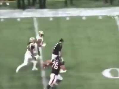 Never Forget: Shy Tuttle's stiff arm of Matt Ryan, in German!