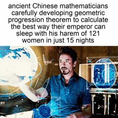 They made huge contributions to mathematics…and to the emperor