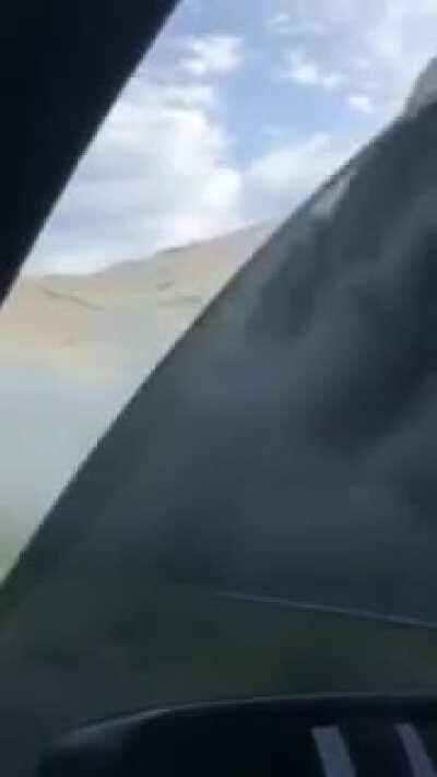 Rock slide crashes down onto Highway 95 near Riggins