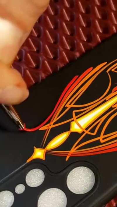 Making a pinstriped phone case