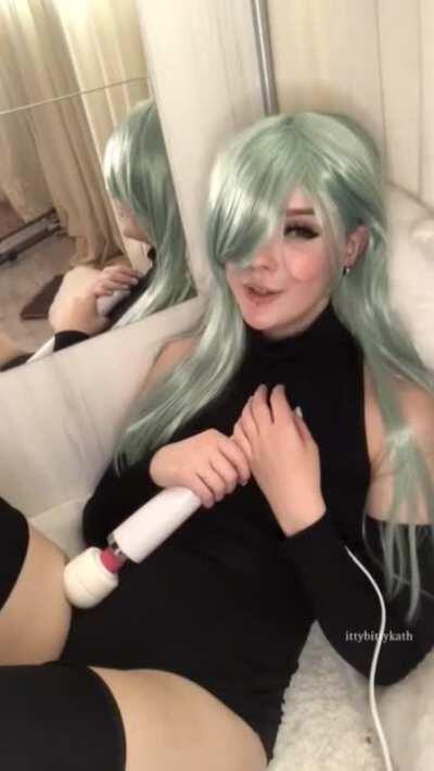 I’ll be posting the full video in about an hour to my onlyfans!💕✨8 minutes, 3 orgasms, 1 hitachi magic wand and 1 very overstimulated cosplay girl✨No extra paywall! Available after subscribing✨