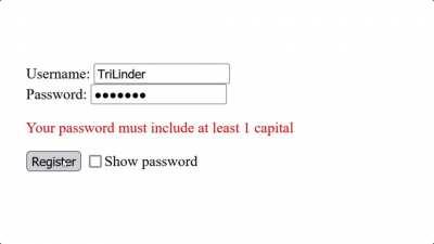 Capital password
