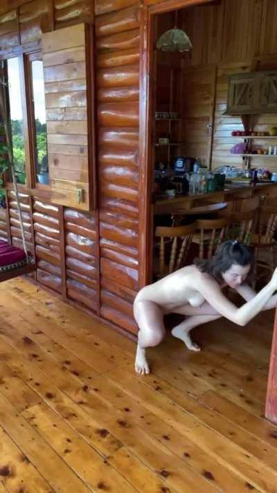 My yoga flow can be a bit chaotic!