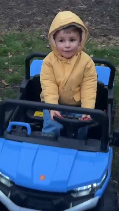 I don't think he will be passing his test anytime soon