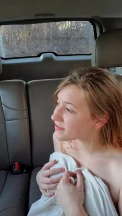 Caught Masturbating in a Car (sound on)