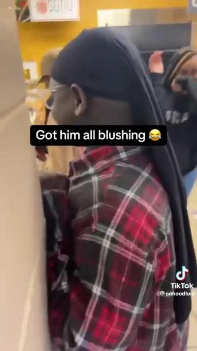 LMAOOO he must swear that shirt is a frontal