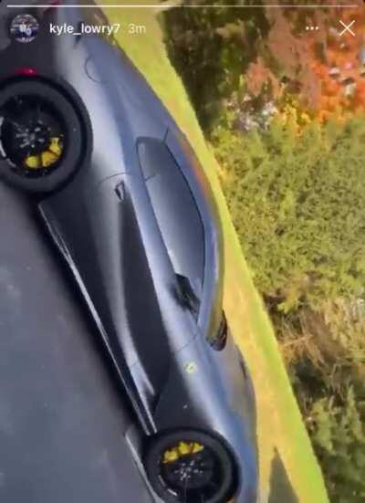 Kyle flexing his new Ferrari
