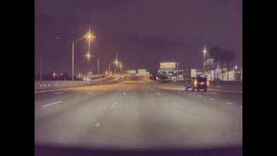 Drunk driver swerving all over the road