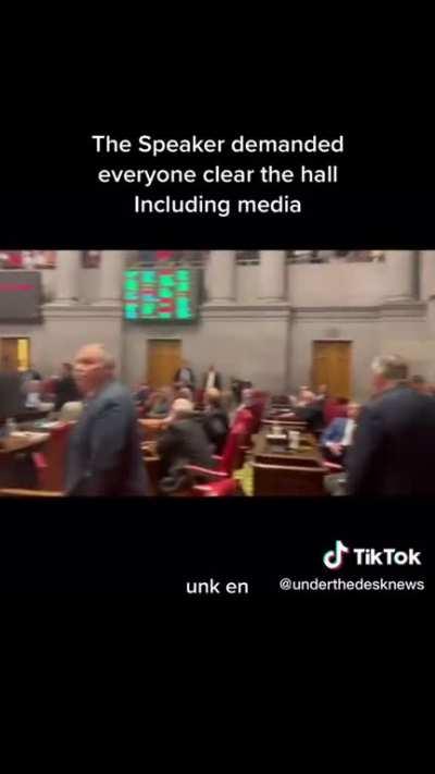 Chaos at the TN state house after representatives attempted to initiate a vote to expel democrats from their positions, brought to you by TikTok.
