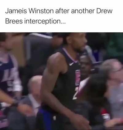 Jameis Winston after another Drew Brees interception