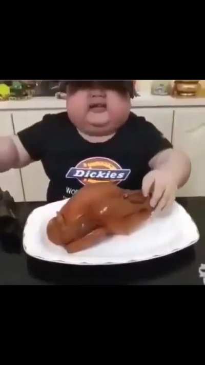 My adopted landchad son, practicing fridge raiding and insulting rentoids, how did he do kings?