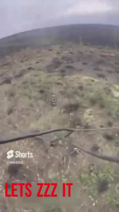Ukraine FPV Drone Hits Russian Soldier
